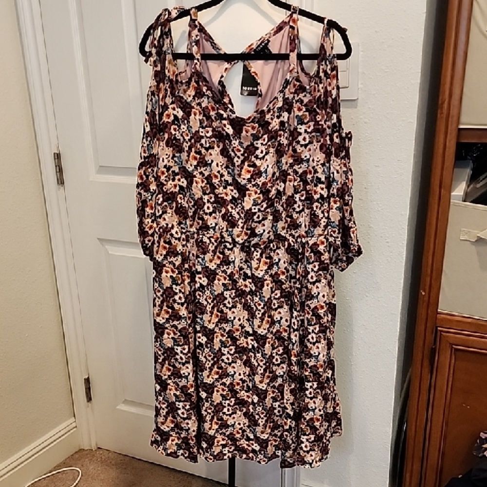 Torrid Multicolor Floral Long Sleeve Dress 3